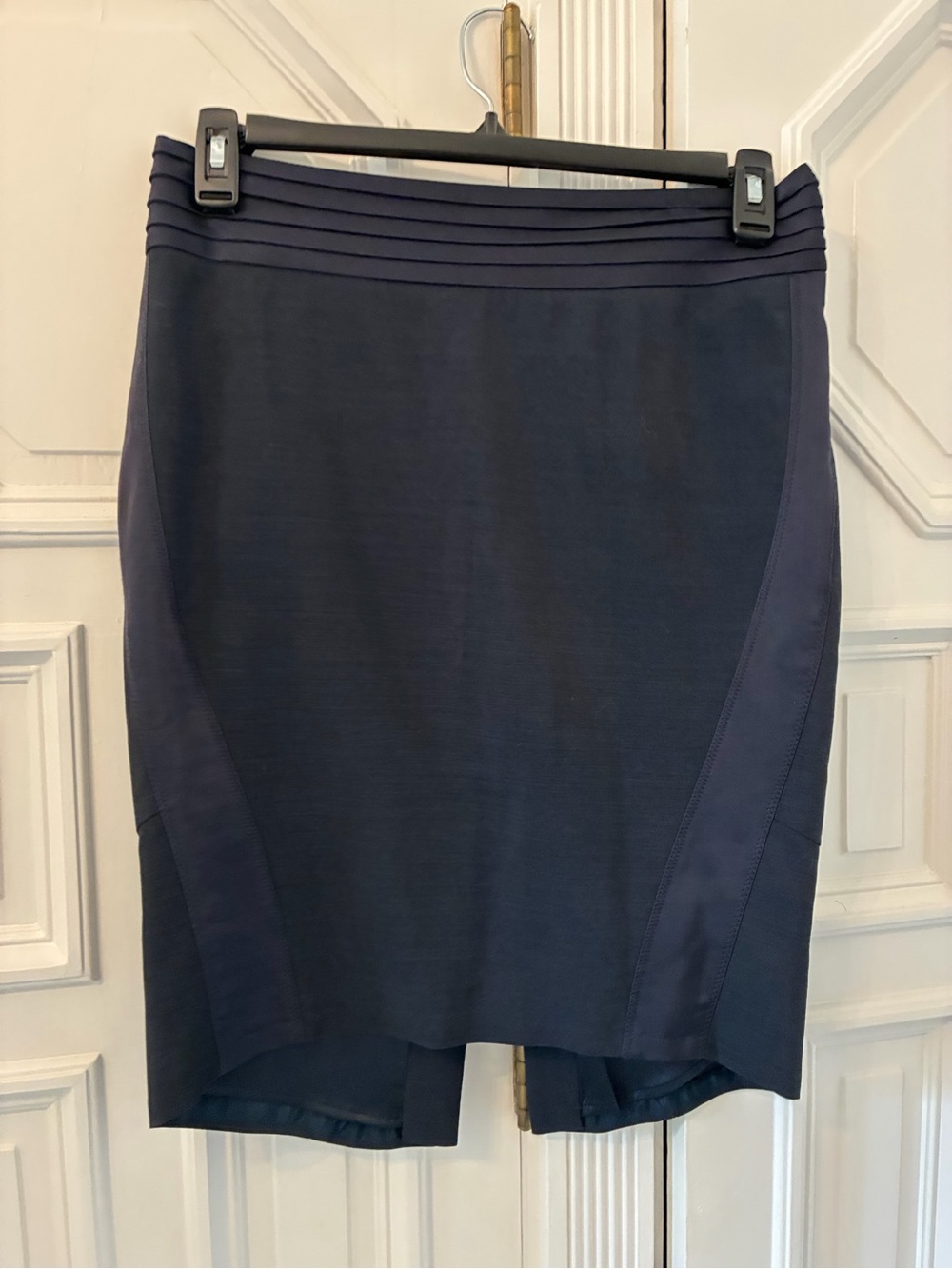Club Monaco Dark Navy Panel Pencil Skirt